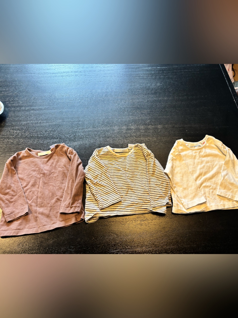 Zara baby boy  Long-Sleeve Tops - Mauve, Navy Stripe & Cream